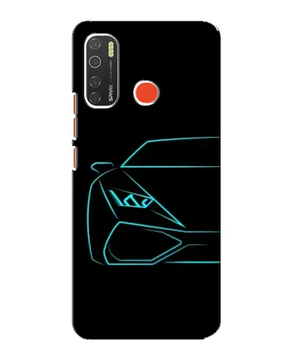 Чехол для TECNO Spark 5 с картинкой «Голубой силуэт Lamborghini» Чехол для TECNO Spark 5 с картинкой «Голубой силуэт Lamborghini»