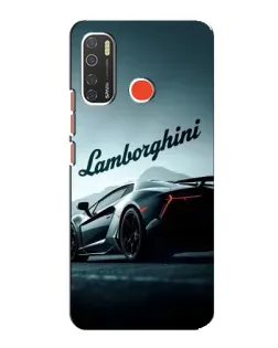 Чехол для TECNO Spark 5 с картинкой «Классическая надпись Lamborghini»