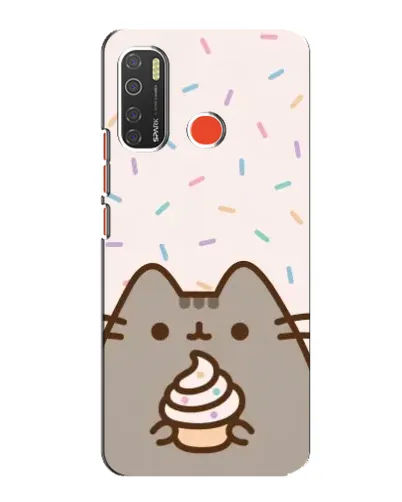 Чехол для TECNO Spark 5 с картинкой «Пушин с кексом»