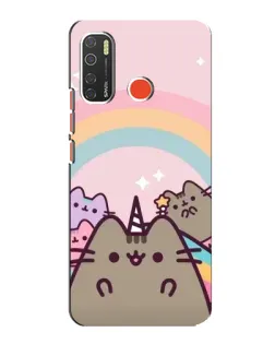 Чехол для TECNO Spark 5 с картинкой «Единорог Pusheen»