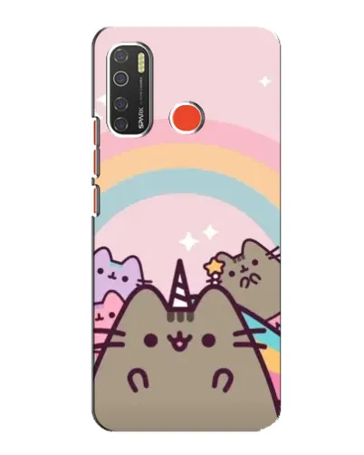 Чехол для TECNO Spark 5 с картинкой «Единорог Pusheen»