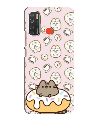 Чехол для TECNO Spark 5 с картинкой «Пушин на пончике»