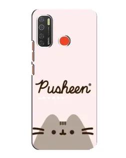 Чехол для TECNO Spark 5 с картинкой «Pusheen логотип»
