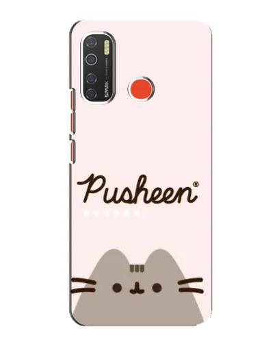 Чехол для TECNO Spark 5 с картинкой «Pusheen логотип»
