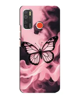 Чехол для TECNO Spark 5 с картинкой «Бабочка в дыму»