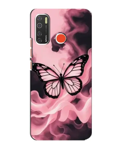 Чехол для TECNO Spark 5 с картинкой «Бабочка в дыму»