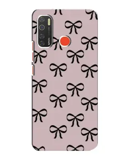 Чехол для TECNO Spark 5 с картинкой «Черные бантики»