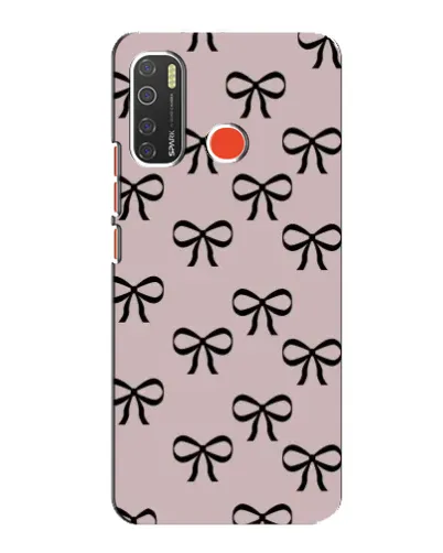 Чехол для TECNO Spark 5 с картинкой «Черные бантики»