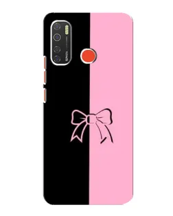 Чехол для TECNO Spark 5 с картинкой «Половинки банта»