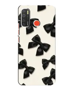 Чехол для TECNO Spark 5 с картинкой «Черные бантики»