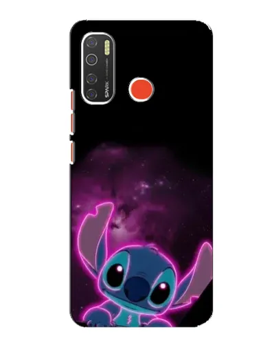 Чехол для TECNO Spark 5 с картинкой «Неоновый Stitch»