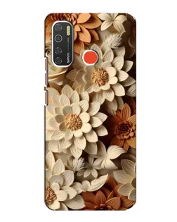 Чохол для TECNO Spark 5 з картинкою «Бежевий флористичний декор» Чохол для TECNO Spark 5 з картинкою «Бежевий флористичний декор»