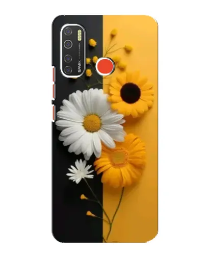 Чехол для TECNO Spark 5 с картинкой «Подсолнух и ромашка»