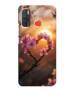 Чохол для TECNO Spark 5 з картинкою «Рожевий цвіт сердечко на тлі заходу» Чохол для TECNO Spark 5 з картинкою «Рожевий цвіт сердечко на тлі заходу»