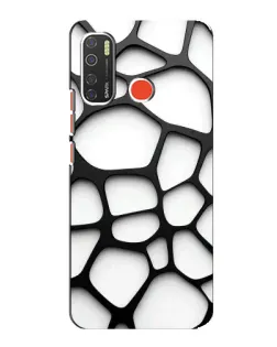 Чехол для TECNO Spark 5 с картинкой «Белая объемная сетка» Чехол для TECNO Spark 5 с картинкой «Белая объемная сетка»