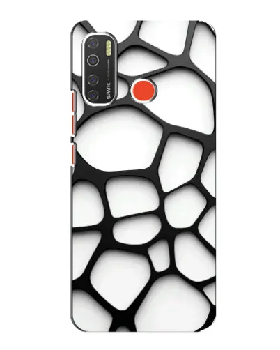 Чехол для TECNO Spark 5 с картинкой «Белая объемная сетка» Чехол для TECNO Spark 5 с картинкой «Белая объемная сетка»
