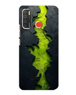 Чехол для TECNO Spark 5 с картинкой «Салатовый разлом скалы»