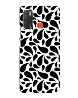 Чехол для TECNO Spark 5 с картинкой «Контрастные черные капли»