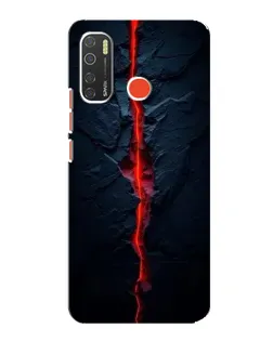 Чехол для TECNO Spark 5 с картинкой «Kрасная лавовая трещина»