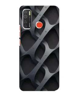 Чехол для TECNO Spark 5 с картинкой «Объемное серое плетение»