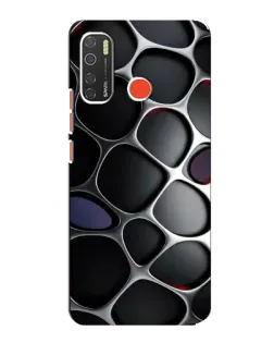 Чехол для TECNO Spark 5 с картинкой «Объемная темная решетка»