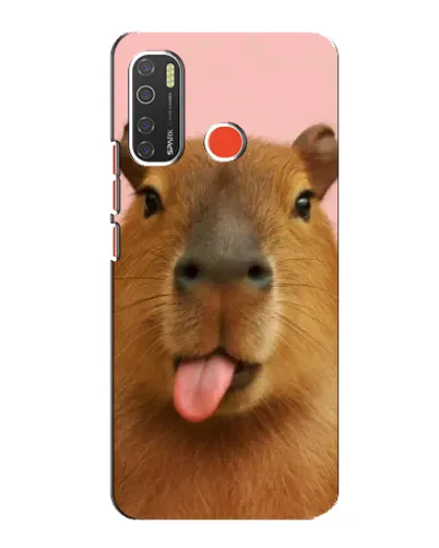 Чехол для TECNO Spark 5 с картинкой «Капибара с языком»