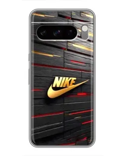 Чехол для TECNO Spark 50 с картинкой «Золотой Nike на металле»