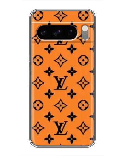 Чехол для TECNO Spark 50 с картинкой «Оранжевый стиль LV»