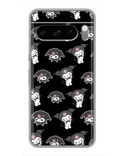 Чехол для TECNO Spark 50 с картинкой «Черный паттерн Kuromi»