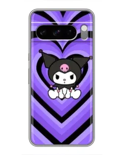 Чехол для TECNO Spark 50 с картинкой «Kuromi и фиолетовые сердца»