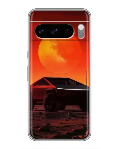 Чехол для TECNO Spark 50 с картинкой «Cybertruck на Марсе»
