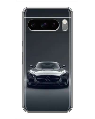 Чехол для TECNO Spark 50 с картинкой «Mercedes на черном»