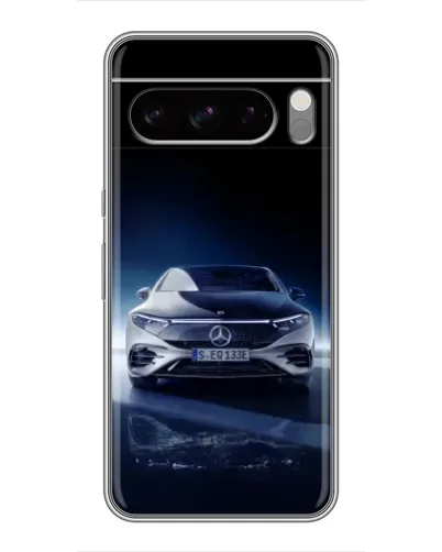 Чехол для TECNO Spark 50 с картинкой «Ночной Mercedes EQ»