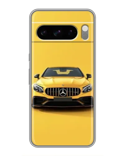 Чехол для TECNO Spark 50 с картинкой «Желтый Mercedes GT»