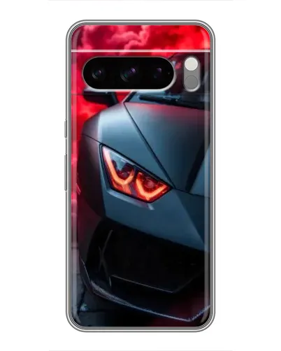 Чехол для TECNO Spark 50 с картинкой «Lamborghini красное сияние»