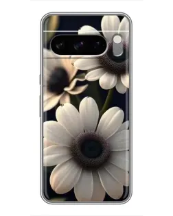 Чехол для TECNO Spark 50 с картинкой «Белые маргаритки макро»