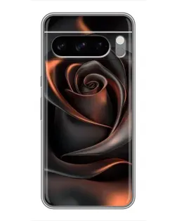 Чехол для TECNO Spark 50 с картинкой «Шелковая черная роза»