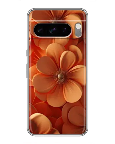 Чехол для TECNO Spark 50 с картинкой «Оранжевый макро цветок»