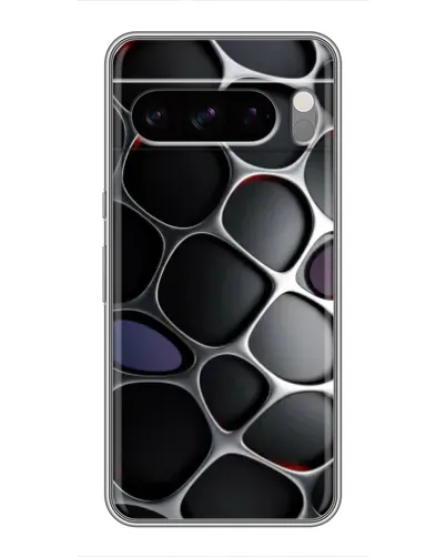 Чехол для TECNO Spark 50 с картинкой «Объемная темная решетка»