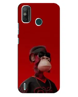 Чехол для TECNO Spark 6 GO (KE5) с картинкой «Bored Ape в красном»
