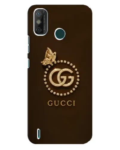Чехол для TECNO Spark 6 GO (KE5) с картинкой «Gucci — золотая бабочка»