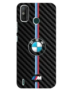 Чехол для TECNO Spark 6 GO (KE5) с картинкой «Эмблема BMW и карбон»