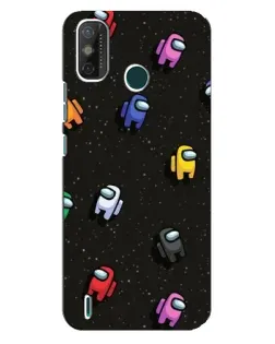 Чехол для TECNO Spark 6 GO (KE5) с картинкой «Космический паттерн Among Us»