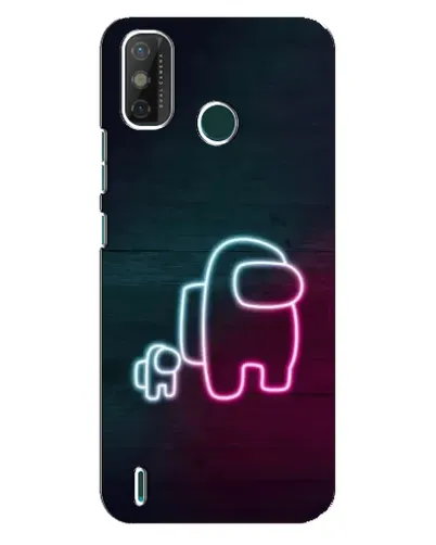 Чехол для TECNO Spark 6 GO (KE5) с картинкой «Among Us неон-арт»