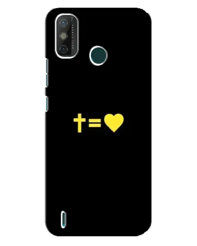 Чехол для TECNO Spark 6 GO (KE5) с картинкой «Сердце и Крест»