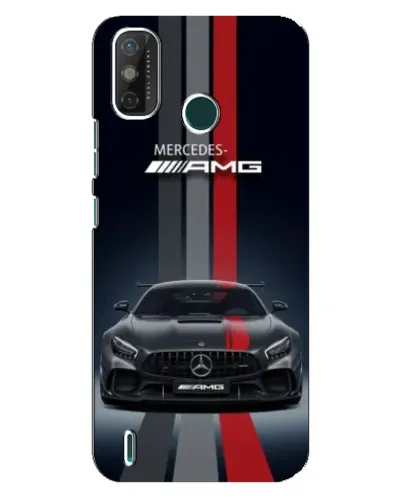 Чехол для TECNO Spark 6 GO (KE5) с картинкой «Mercedes — белый карбон»