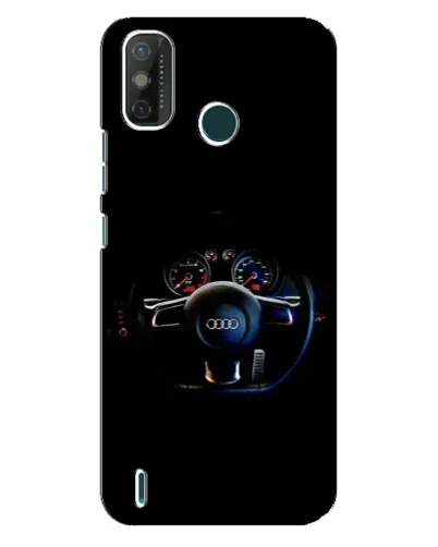 Чехол для TECNO Spark 6 GO (KE5) с картинкой «Салон Audi — руль»