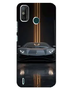 Чехол для TECNO Spark 6 GO (KE5) с картинкой «Lamborghini золотые линии»