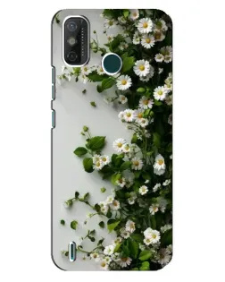 Чехол для TECNO Spark 6 GO (KE5) с картинкой «Ветка мелких белых цветов»