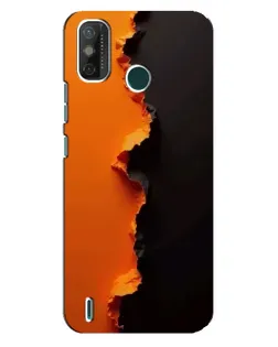 Чехол для TECNO Spark 6 GO (KE5) с картинкой «Оранжевый разлом»